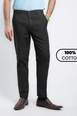 Black Wrinkle-Free Trouser for Men